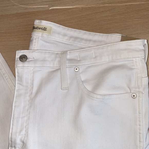 Madewell NWT pure white high rise 10” skinny jeans size 35 regular 28” inseam - Picture 3 of 12